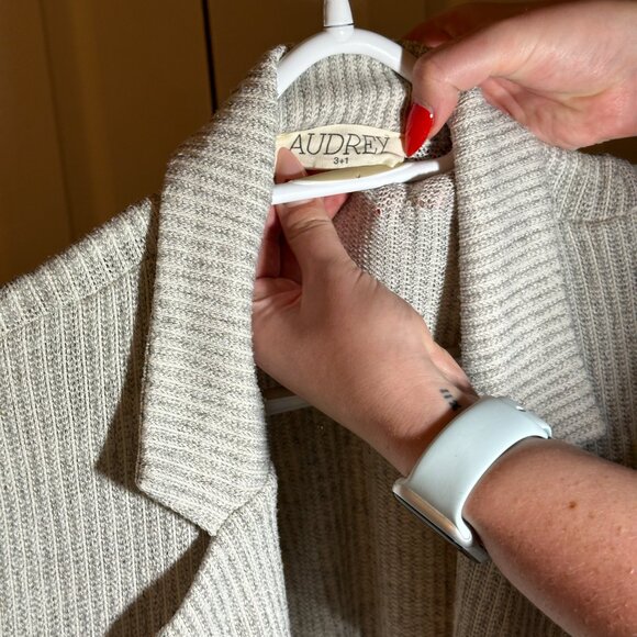 Audrey 3 + 1 Long Grey Cardigan Size OS - Picture 2 of 2